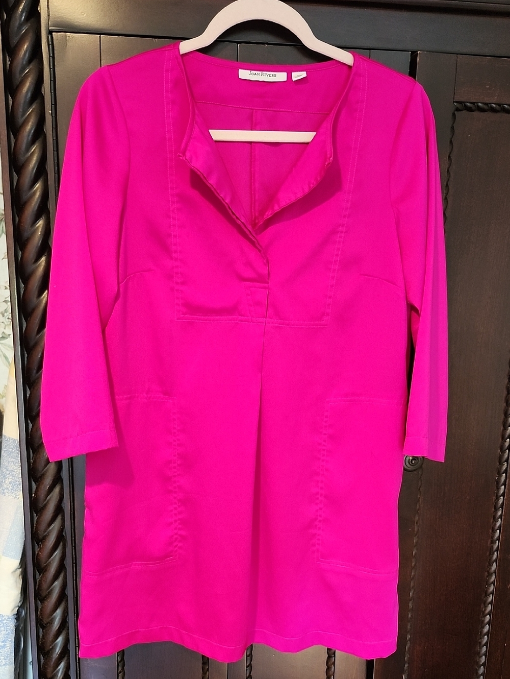 Joan Rivers Hot Pink Tunic with Pockets